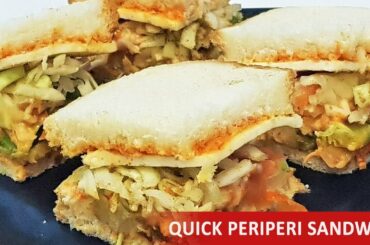 No Cook, No Fire Recipe | Peri Peri Sandwich | Easy Kids Recipe | MadhurasRecipe Ep - 672