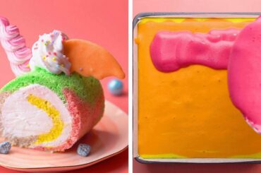 How To Make Rainbow Swirl Cake Recipes | So Yummy Cake Decorating Ideas | Tasty Plus Cake