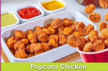 Popcorn Chicken Crispy Bite Sized Chicken Bites Lunch Box Idea Recipe in Urdu Hindi - RKK
