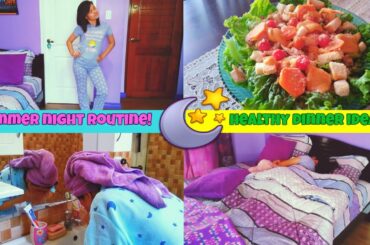 MY SUMMER NIGHT ROUTINE!! + HEALTHY DINNER IDEA | ANGEL V.