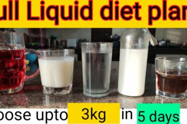 Liquid Diet plan for weightloss| Full liquid diet plan in hindi| inspired by veeramachaneni