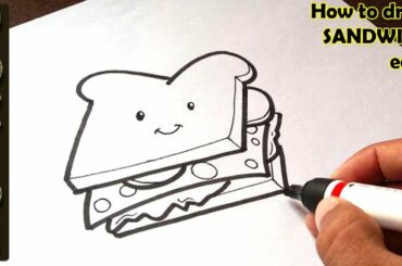 How to draw SANDWICH easy