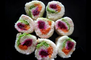 Sri Lankan Rainbow Sandwich Wheels (Vegetarian) Easy Recipe