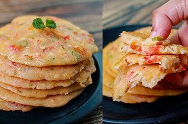 Suji Pancake For Breakfast | 5 Mins Easy Breakfast Recipe | Easy Snacks Recipe | Toasted