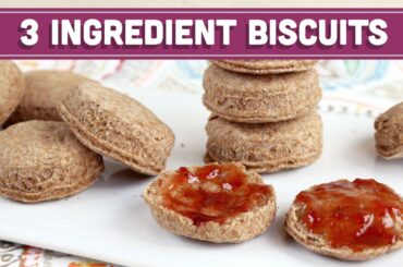 3-Ingredient Biscuits, Vegan & Healthy