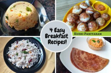 4 Easy Breakfast Recipes | Quick & Healthy Breakfast Recipes
