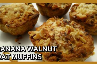 Baked Banana Oats Muffins | Eggless Muffins Recipe | Healthy Breakfast