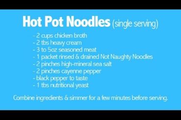 Trim Healthy Mama: Hot Pot Noodles RECIPE