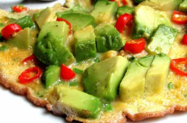 Avocado Chili Omelette - Healthy Easy Recipe