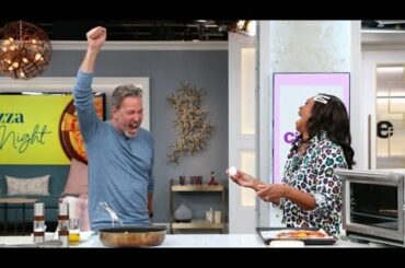 Two healthy personal pizza options on pita