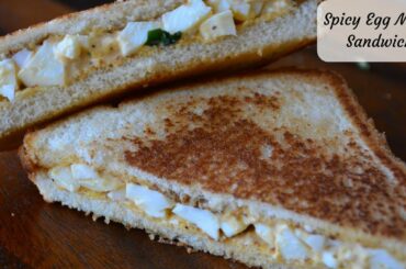 Spicy Egg Mayo Sandwich | Healthy breakfast recipe