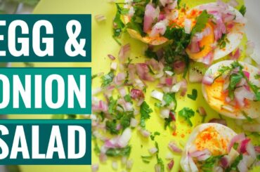 Boiled Egg and onion salad, simple easy and healthy salAds, healthy snack ideas