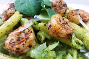 Cajun Shrimp and Arugula Pesto with Penne Recipe | August Cooking | Pasta Recipe | How to Cook