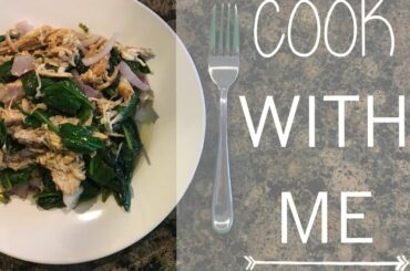 COOK WITH ME! | EASY HEALTHY CHICKEN SALAD RECIPE | CHEAP $5 MEAL