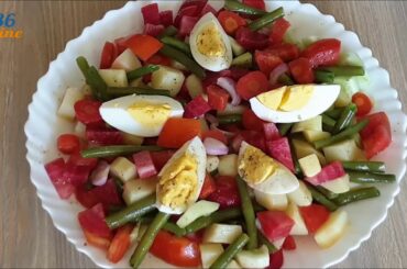 healthy salad for weight loss with english subtitle