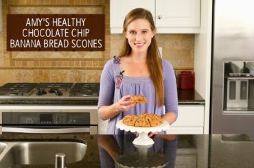 Healthy Chocolate Chip Banana Bread Scones | Amy's Healthy Baking