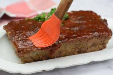Keto Low Carb Meatloaf with Glaze and Gravy