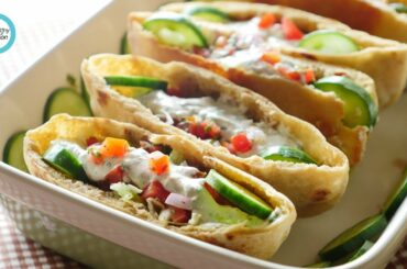 Whole Wheat Pita with Mince Filling Recipe By Healthy Fusion