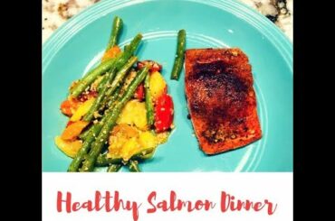 CHILI SALMON WITH ROASTED GREEN BEANS AND TOMATOES | EASY HEALTHY DINNER IDEAS | EmsEssentials