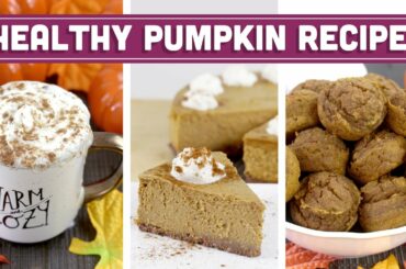 Healthy Pumpkin Recipes for Fall, Thanksgiving & Christmas! Cheesecake, PSL & more - Mind Over Munch
