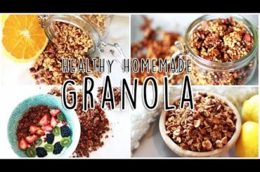 4 Homemade Granola Recipes! // Healthy Breakfast Ideas