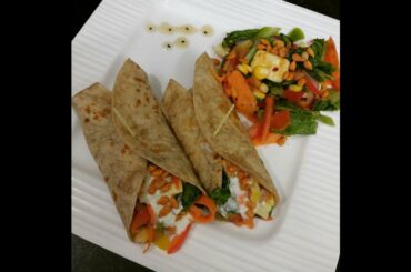 Healthy Dinner Options - Panner/ Cottage Cheese Salad Wrap