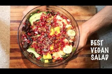 The BEST VEGAN SALAD Recipe + Healthy Vegan Salad Dressing!
