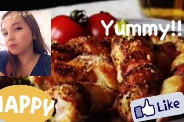 Healthy Food :Asparagus Wrapped with Bacon !!