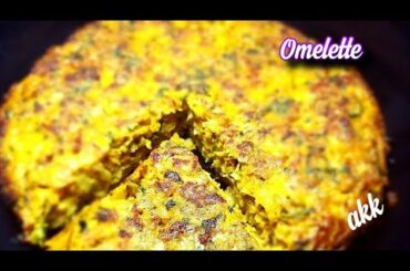 Fluffy Sponge Egg vegetable masala Omelette| healthy breakfast|हिन्दी में भी।Anita's kitchen kingdom