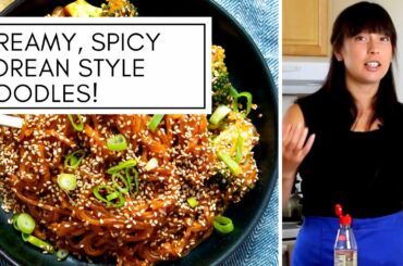 Creamy Spicy Gochujang Noodles | Easy Dinner For One