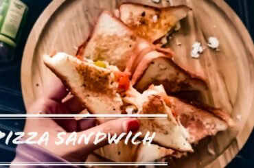 പിസ്സ സാൻഡ്‌വിച്ച്-Pizza Sandwich-Easy Snack Recipe-No bake Recipe-Malayalam