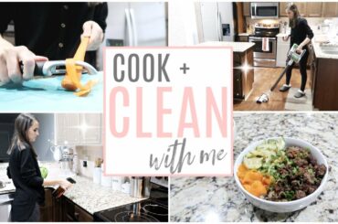 COOK AND CLEAN WITH ME 2019 // EASY DINNER IDEA // NIGHTLY CLEANING ROUTINE