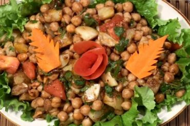 Chana/ Chick Peas Green Salad By Humaira’s Recipes.