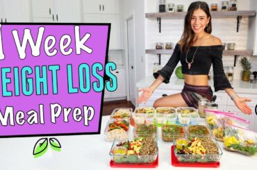 1 WEEK VEGAN WEIGHT LOSS MEAL PREP in 1 hr.