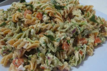 Easy Pasta Salad with Shredded Chicken - Healthy Meal Idea - Trinidad|Caribbean