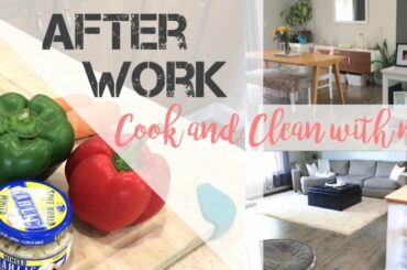 COOK AND CLEAN WITH ME | VEGETARIAN CHILI | HEALTHY DINNER RECIPE