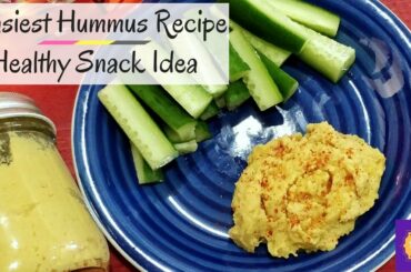Easy Healthy Hummus Recipe | Healthy Snack Recipe | Weight Loss Snack Ideas | TheHungryGypsy