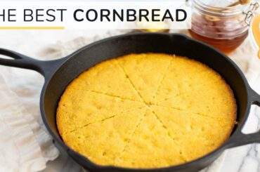 THE BEST CORNBREAD | easy, healthy skillet recipe