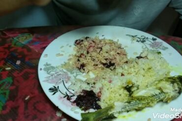 Very healthy food//eat by me//vegetables and big fish //