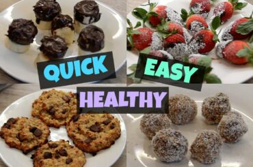 5 EASY HEALTHY SNACKS | Less Than 5 Ingredients! ♥