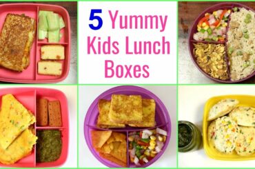 बच्चों की पसंदीदा 5 लंच बॉक्स रेसिपीज  | Kids School Tiffin Box Recipes | CookWithNisha