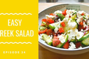 Easy Greek Chopped Salad- 5 Minute Healthy Salad Recipe