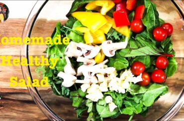 Healthy Salad Recipe with Homemade Dressing in 2 minutes
