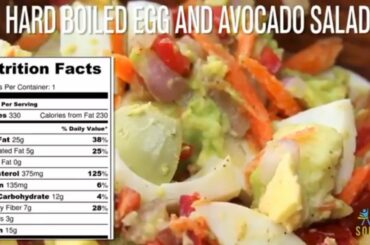 Healthy Salad Recipe - Hard Boiled Egg and Avocado Salad
