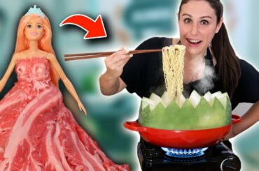 DIY Melon Hot Pot & Barbie Meat Dress // Shabu Shabu Versus