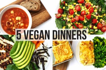 5 HEALTHY VEGAN DINNER IDEAS WITH RECIPES