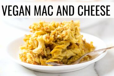 BAKED VEGAN MAC & CHEESE | healthy dinner idea