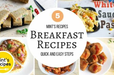 5 Quick Indian Breakfast Recipes - Evening Snacks Recipes - Indian Vegetarian Recipes - Compilation-