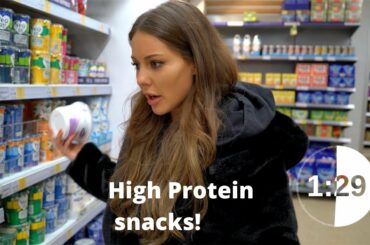 HIGH PROTEIN SUPERMARKET SNACKS | ME vs Ryan do a supermarket sweep