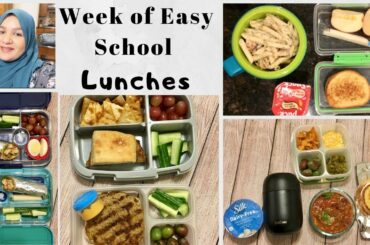 Week of School Lunches - School Lunch Ideas - Easy Lunch Ideas - Oct 2019